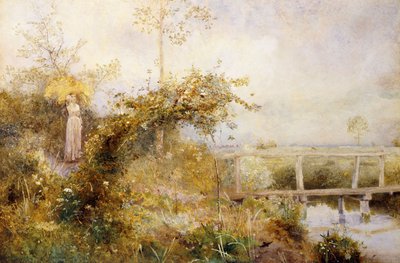 Powrót z pola żniwnego, 1880 autorstwa John William North