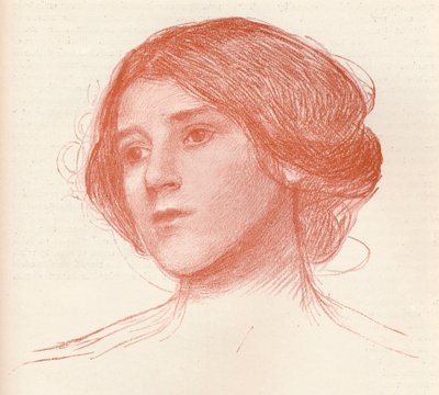 Z badania w sangwiniku, c1899 autorstwa John William Waterhouse