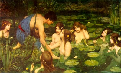 „Hylas i nimfy wodne”, 1896, c1915. autorstwa John William Waterhouse