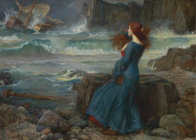 Mirando. Burza, 1916 autorstwa John William Waterhouse