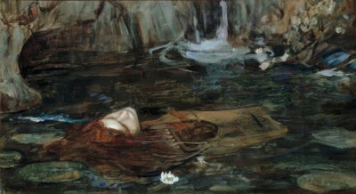 Studium dla Nimf Odnajdujących Głowę Orfeusza autorstwa John William Waterhouse