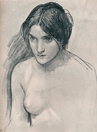 Studium do obrazu Hylas i nimfy, ok. 1896 r. autorstwa John William Waterhouse