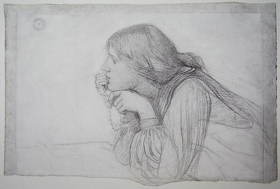 Studium postaci kobiecej z różańcem autorstwa John William Waterhouse