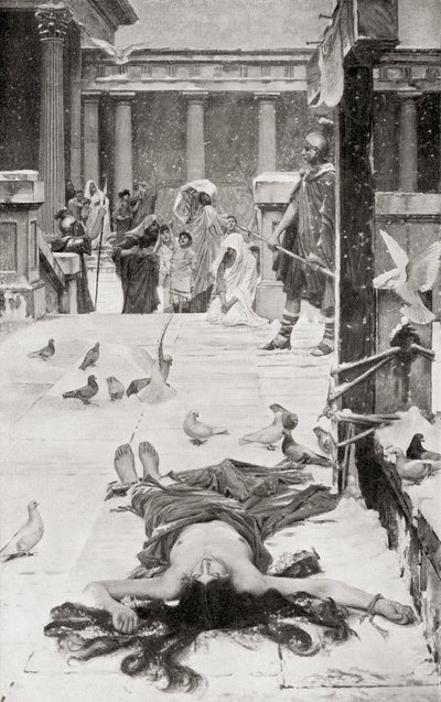 Męczeństwo świętej Eulalii, według obrazu Johna Williama Waterhouse