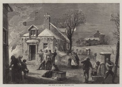 Dom w ogniu w Wigilię autorstwa John Williamson