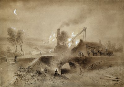 Pithead i kolej autorstwa John Wilson (after) Carmichael