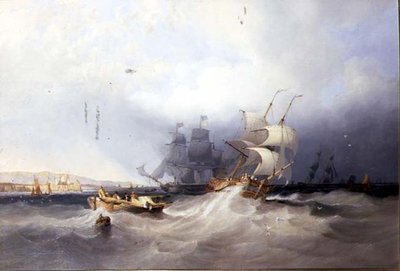 Holenderski bryg na Reach Portu i inne żeglugi poza portem na wschodnim wybrzeżu autorstwa John Wilson Carmichael