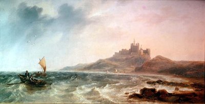 Zamek Bamburgh autorstwa John Wilson Carmichael