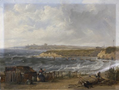 Cullercoats patrzący w stronę Tynemouth - Powódź autorstwa John Wilson Carmichael