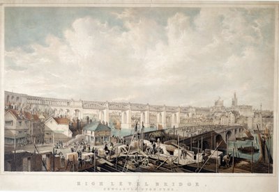 Most wysokiego poziomu, Newcastle upon Tyne, grawerowany przez George