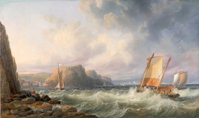 Na wybrzeżu Yorkshire, Staithes autorstwa John Wilson Carmichael