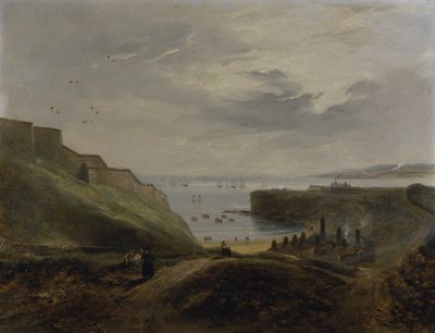 Przystań przeora, Tynemouth – wschód słońca autorstwa John Wilson Carmichael
