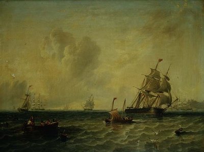 Wysyłka w lekkim wietrze z Whitby autorstwa John Wilson Carmichael
