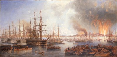 Bombardowanie Sveaborga, 5 sierpnia 1855, 1856 autorstwa John Wilson Carmichael
