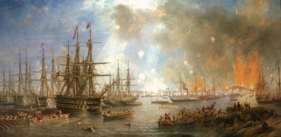 Bombardowanie Sveaborg (Finlandia), 9 sierpnia autorstwa John Wilson Carmichael
