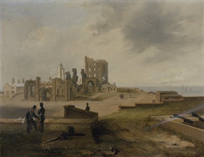 Tynemouth Priory ze wschodu autorstwa John Wilson Carmichael
