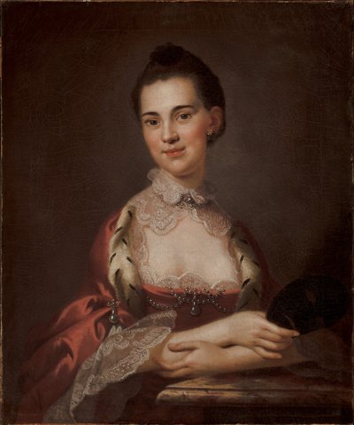 Portret Anne Gibbes, pani Edward Thomas, 1767 autorstwa John Wollaston