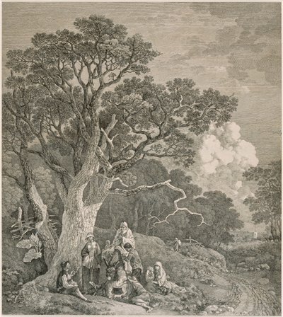 Cyganie w lesie wg Thomasa Gainsborougha, ok. 1740-1780. autorstwa John Wood