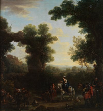 Pejzaż klasyczny z Cyganami, 1748. autorstwa John Wootton