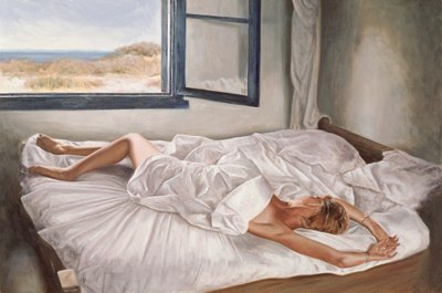 Szepczące Morze (olej na płótnie) autorstwa John Worthington