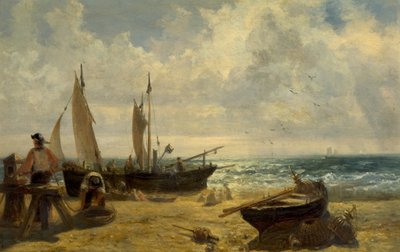 Scena przybrzeżna autorstwa John Wright Oakes