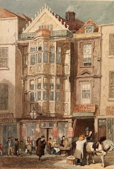 Dom Sir Paula Pindara, Bishopsgate (rycina stalowa) autorstwa John Wykeham Archer