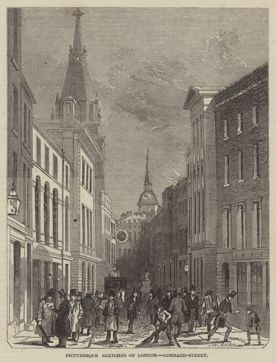 Malownicze szkice Londynu, Lombard-Street autorstwa John Wykeham Archer