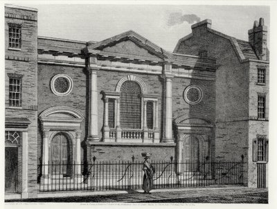 Church of St. Alphage, wyryty przez J. Skeltona dla serii architektonicznej kościołów londyńskich, wyd. przez J. Bootha, 1814 autorstwa John after Coney