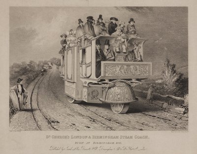 Dr. Churchs Londyn i Birmingham Parowóz, 1833 autorstwa John after Cooke