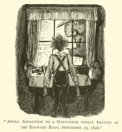 Okropne objawienie dżentelmenowi podczas golenia na Edgware Road, 29 września 1846 r autorstwa John after Leech