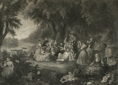 Piknik 4 lipca ok. 1864 r. (rytowanie metodą mieszaną) autorstwa John and Hollyer Rogers