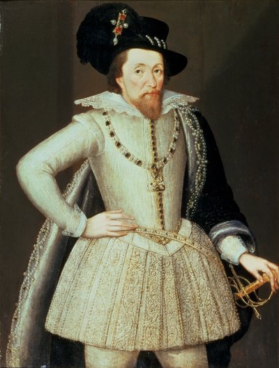 Jakub I, portret w połowie długości autorstwa John de Critz