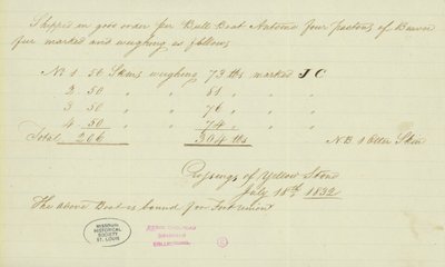 Notatka Johnsona Gardnera, Crossing of Yellow Stone, 18 lipca 1832 r. autorstwa Johnson Gardner