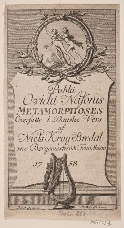 Titelblad „Przemiany ludu Owidiusza” autorstwa Jonas Haas