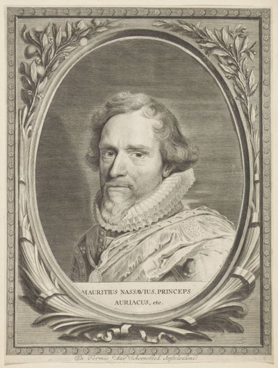Portret Mauritsa, księcia Orange Komitety Nassovia (tytuł serii) autorstwa Jonas Suyderhoef