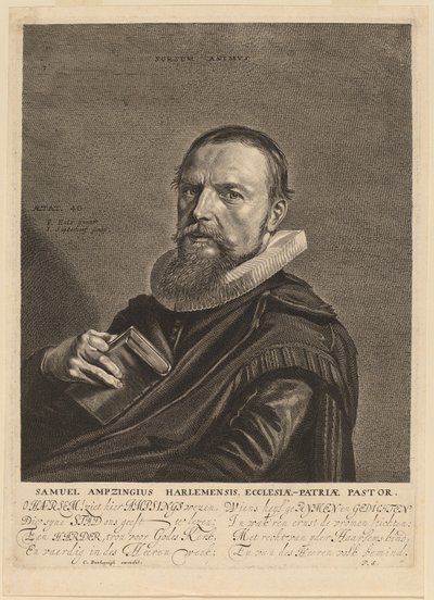 Samuel Ampzing autorstwa Jonas Suyderhoff after Frans Hals