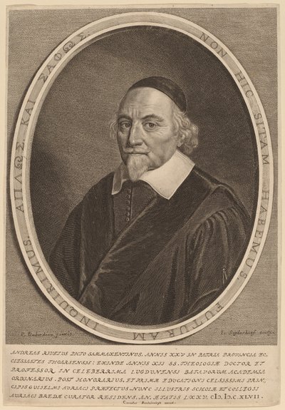 Andreas Rivetus autorstwa Jonas Suyderhoff after Pieter Dubordieu