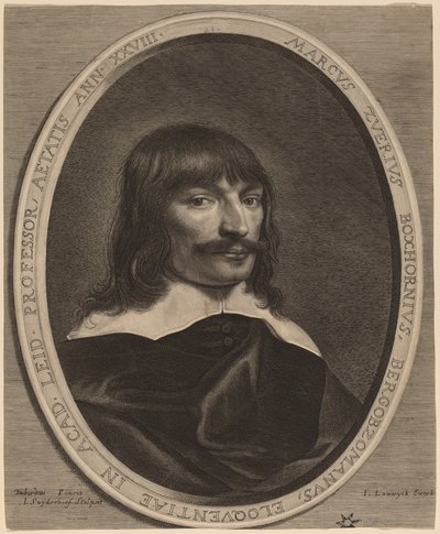 Marcus-Zuerius Boxhorn autorstwa Jonas Suyderhoff after Pieter Dubordieu