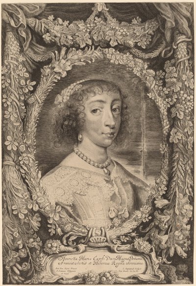 Henrietta Maria, królowa Anglii autorstwa Jonas Suyderhoff after Sir Anthony van Dyck