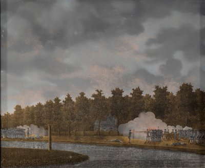 Wymiana ognia na Vaartse Rijn w pobliżu Jutphaas Strzelanina na Vaartse Rijn w pobliżu Jutphaas autorstwa Jonas Zeuner