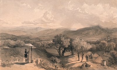 „Dolina Baidar, z willi tylnego Petroskiego, patrząc na wschód”, 1856 r. autorstwa Jonathan Needham