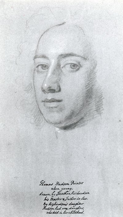 Thomas Hudson (1701-79) (kreda na papierze) autorstwa Jonathan Richardson