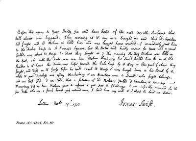 Wyciąg z dziennika Dean Swifts, adresowany do pani Dingley, 1712, 1840 autorstwa Jonathan Swift