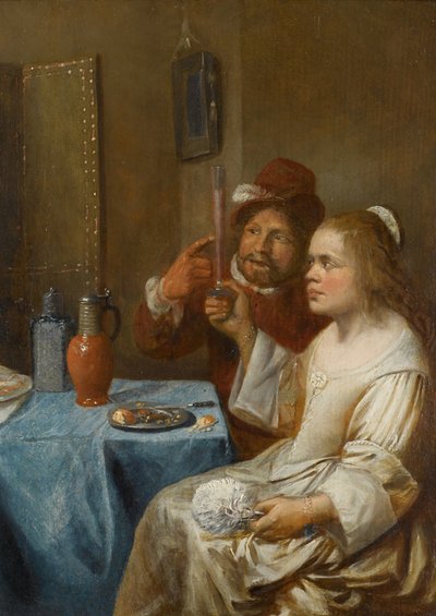 Para pijąca wino autorstwa Joos van Craesbeeck