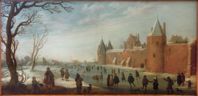 Łyżwiarze w fosie autorstwa Joost Cornelisz. Droochsloot