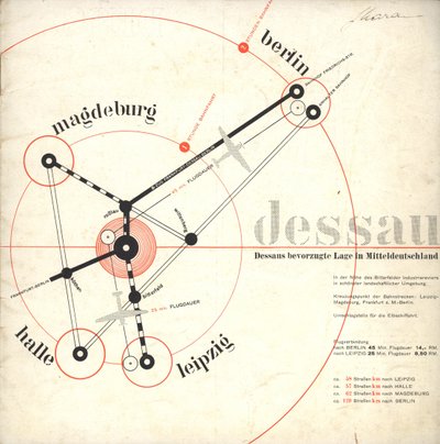 Dessau: na terenie dawnej kultury, 1931. autorstwa Joost Schmidt