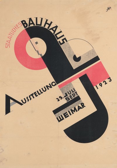 Plakat do Państwowej Wystawy Bauhausu z 1923 r. autorstwa Joost Schmidt