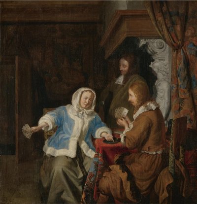 Gracze w karty we wnętrzu autorstwa Joost van Geel