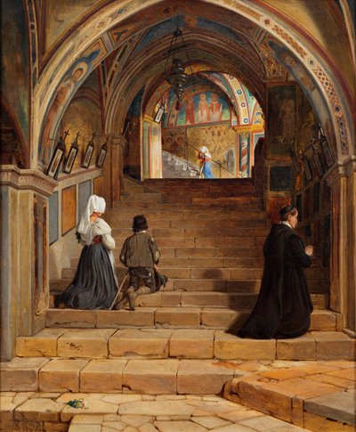 Scala Santa w klasztorze San Benedetto w pobliżu Subiaco autorstwa Jorgen Roed