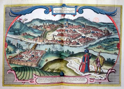Budapeszt podczas okupacji tureckiej, z „Le Theatre du Monde” Georga Brauna (1541-1622) wydanego przez Jana Janssona, Amsterdam, 1657 autorstwa Joris Hoefnagel